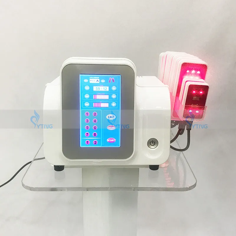 Professionell RF Lipo Laser Machine Hem Användning Ta bort fettdiod Laser Body Slimming 10 Pads 650nm Viktminskning Fat Burning Skönhet Spautrustning