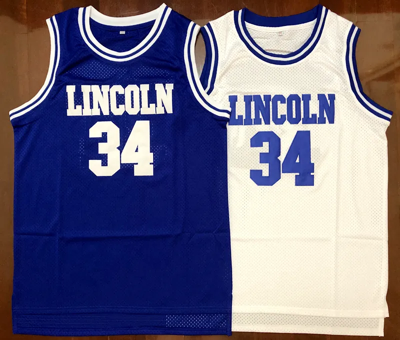 Schip van ons Jezus shuttlesworth # 34 Lincoln hij kreeg game film mannen basketbal jersey alle gestikte S-3XL hoge kwaliteit