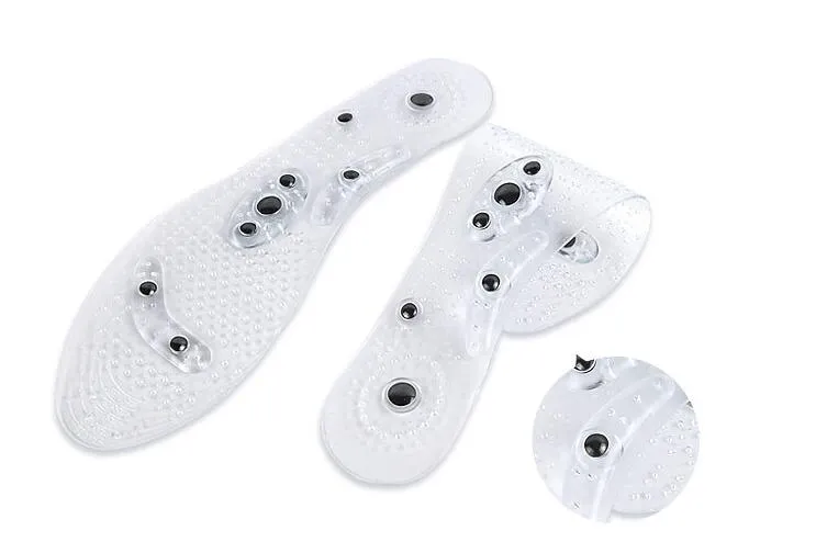 マッサージインソール織布磁気マッサージフット療法リフレクソロジーの痛みの救済靴のインソール洗えると切断可能なインソール2020