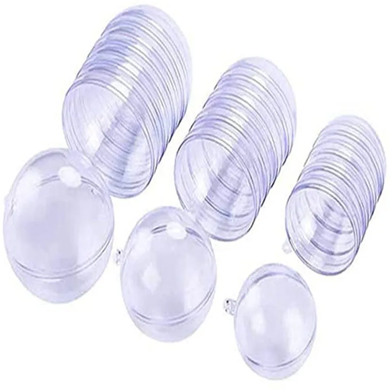 Jishi Doorzichtige plastic ornamenten, 10 stuks, invulbare ballen voor doe-het-zelf ambachten, kerstboomdecoratie, bruiloftsfeest, kerstvakantie, woondecoraties, grote open decoratieve hangende Jishi Doorzichtige plastic ornamenten, 10 stuks, invulbare ballen voor doe-het-zelf ambachten, kerstboomdecoratie, bruiloftsfeest, kerstvakantie, woondecoraties, grote open decoratieve hangende