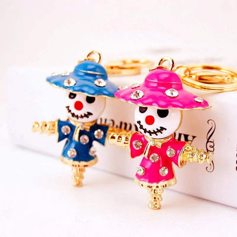 Cute Pendant Key Chains Boy Human Design New Arrival 3pcs/Lot Enamel Alloy 66*46mm Girl Fashion Oil Drop Lobster Clasp Car Key Ring