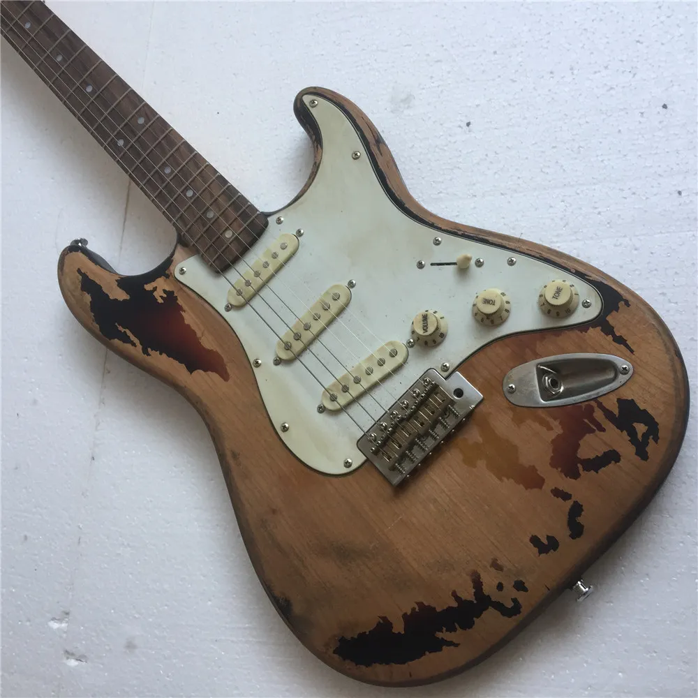Rory GallagherシグネチャーST Relic Electric Guitar 100％手作りAlder Body Electric Guitars Guitarra