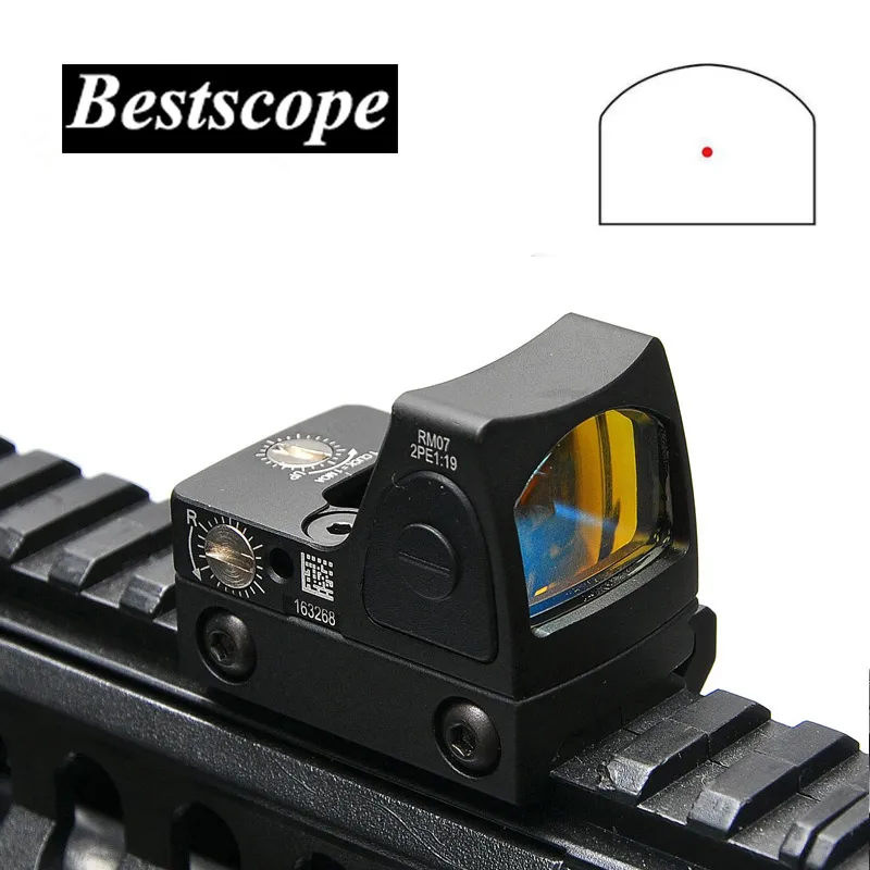 Trijicon Mini RMR Red Dot Sight Collimator Scopes / Rifle Reflex Synsomfattning Fit 20mm Weaver Rail för Airsoft / Jaktgevär