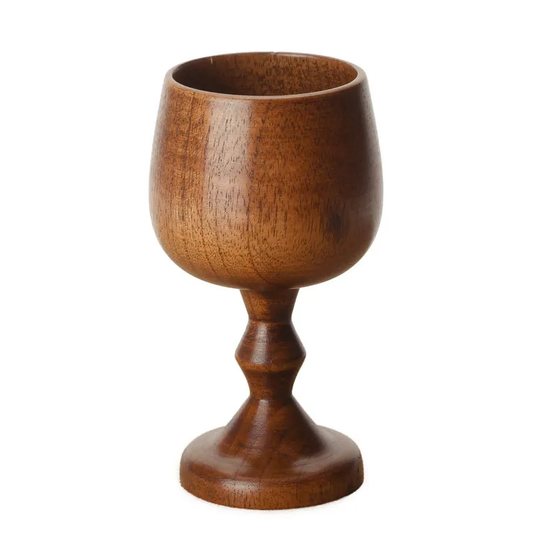 New Natural Wine Glasses Creative Wooden Goblet Travel Portable Drinking Tea Milk Beer Cup High Quality Free DHL