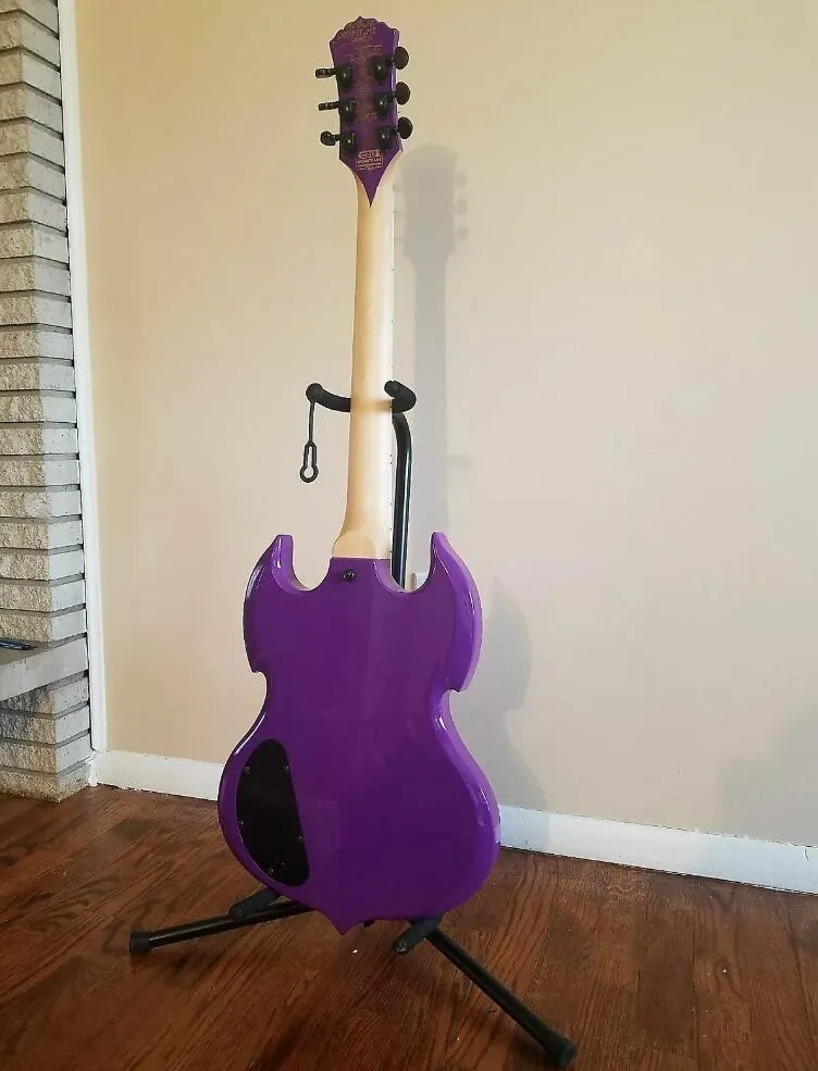 SG Electric Guitar Ebony Fingerboard, Purple Barbarian Black