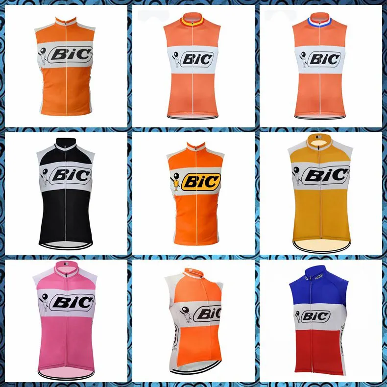 BIC Takımı Bisiklet Kolsuz Jersey Yelek Mens Yaz Hızlı Kuru MTB Bisiklet Giysi Dağ Bisikleti Ropa Ciclismo Yarış Giyim Y21040710 Tops