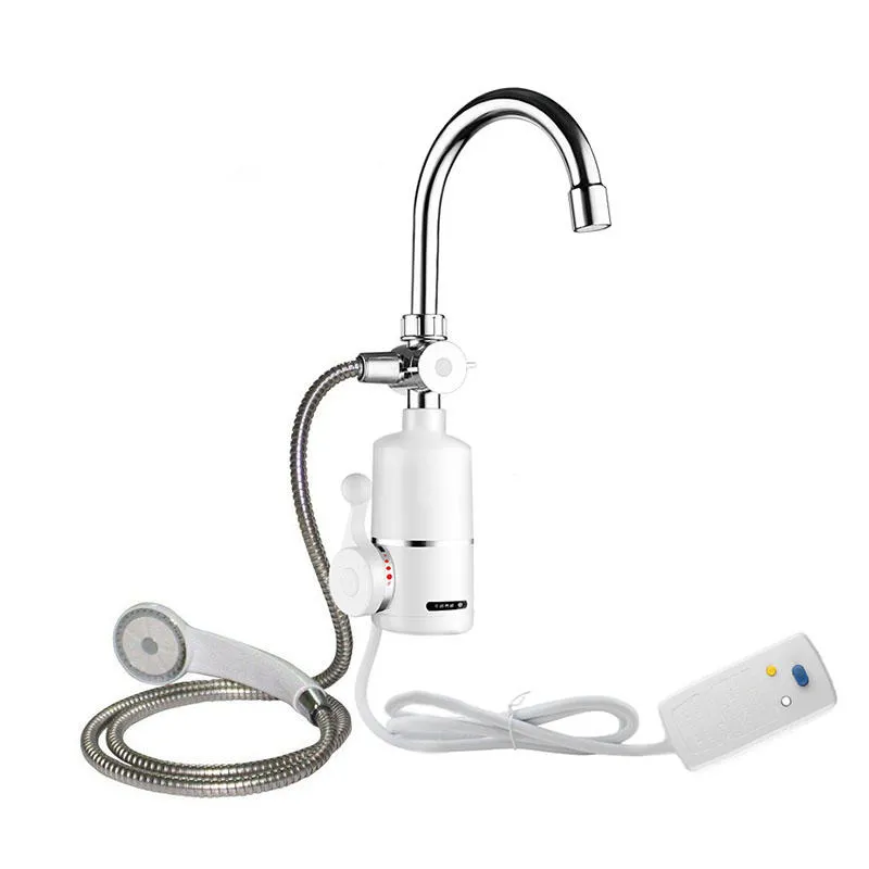 2000W salle de bain robinet d'eau chaude instantané chauffe-eau électrique robinet chauffe-eau sans réservoir avec pommeau de douche