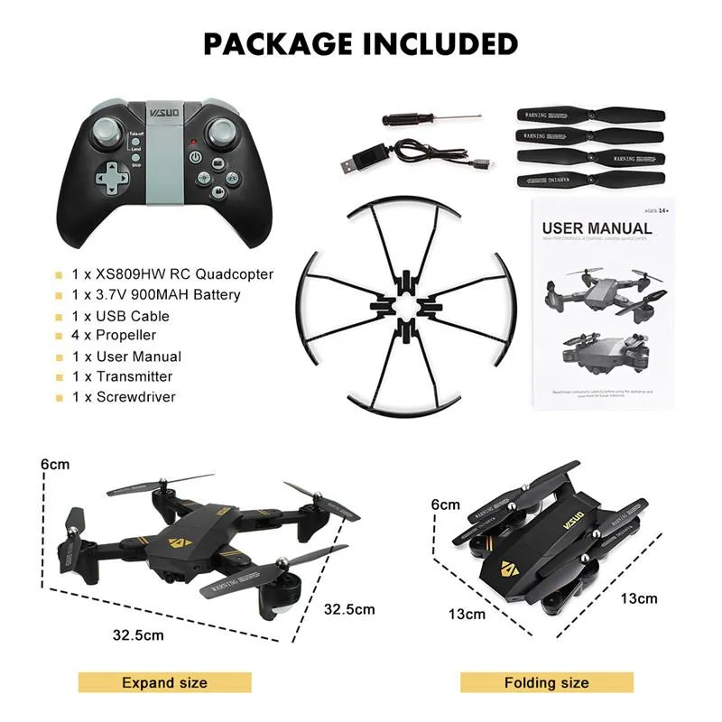 Visuo xs809hw rc quadcopter sale