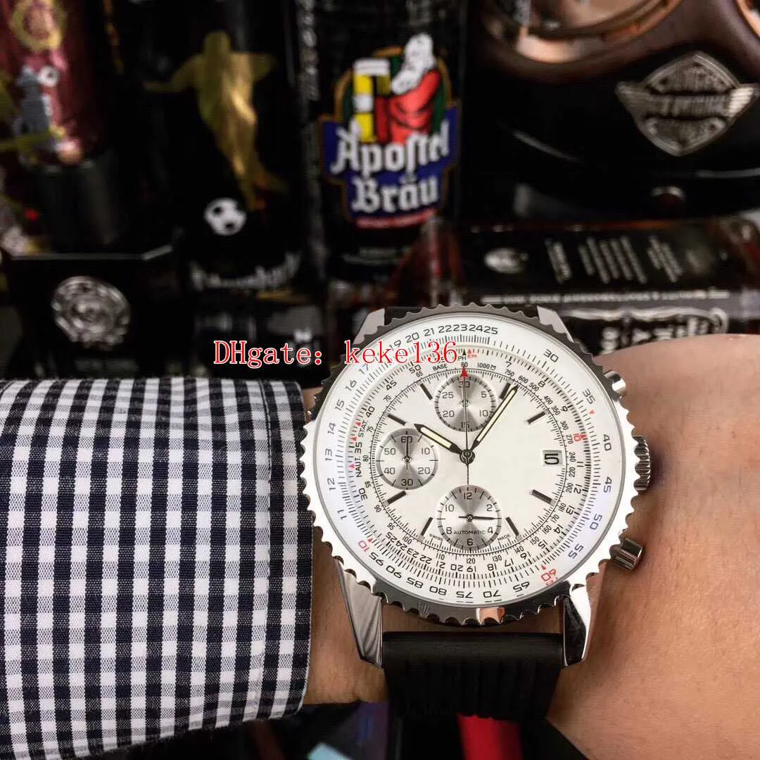 5 estilo mais vendido de alta qualidade relógio masculino 46mm navitimer ab012012 bb0 pulseiras de couro vk quartzo cronógrafo workin relógios masculinos wris221g