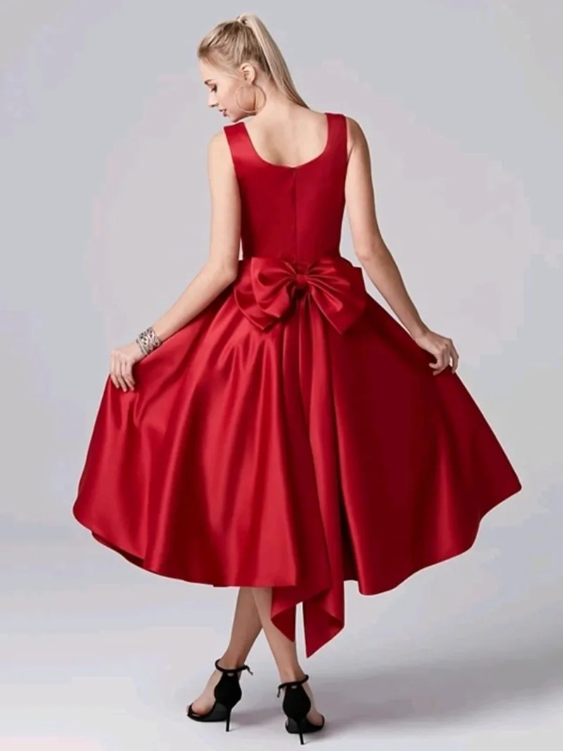 red dress with puffy skirt Glamorous Handmade 3D Flower Puffy Skirt Homecoming Dress RM201