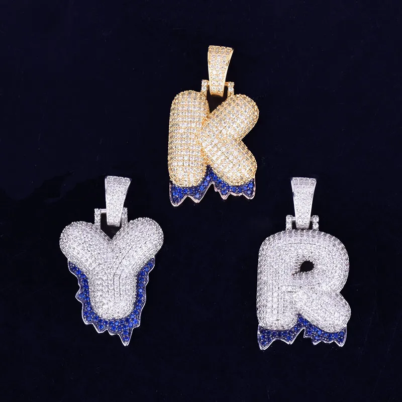 Iced out online dripping bubble letter