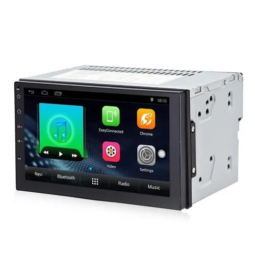 Ezonetronics RM-CT0018 Lecteur de voiture 7 pouces Quad Core Connexion WiFi Android 6.0 Bluetooth GPS Stéréo Affichage de voiture - Noir