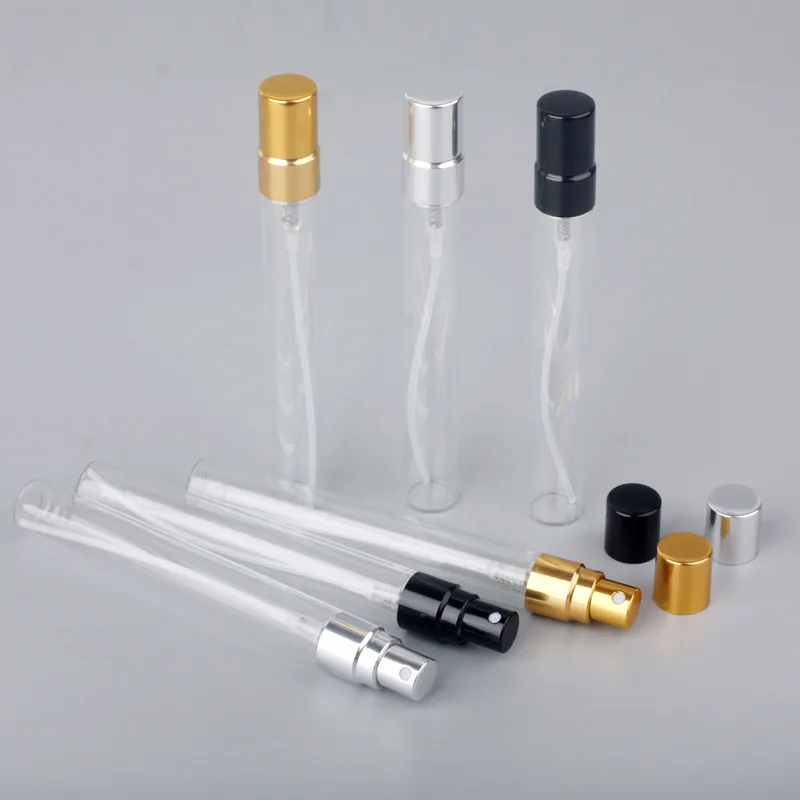 10ml Glass Perfume Bottle Empty Refilable Spray Bottle Small Parfume Atomizer Perfume Sample Vials test glass bottle JXW158