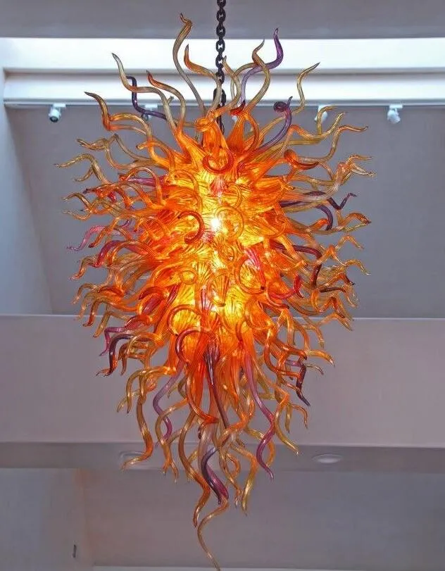Chiny Dostawca Art Deco Żyrandole Lampy Światło Oprawa Kwiat Lampa Sufitowa Oświetlenie Ręcznie Dmuchanie Murano Szklany żyrandol