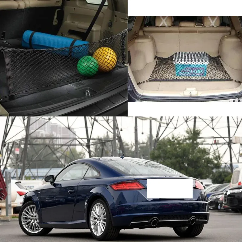 لطراز AUDI TT TTQuattro السيارات السيارات الخلفية جذع شحن منظم التخزين نايلون عادي عمودي شبكات الأمان