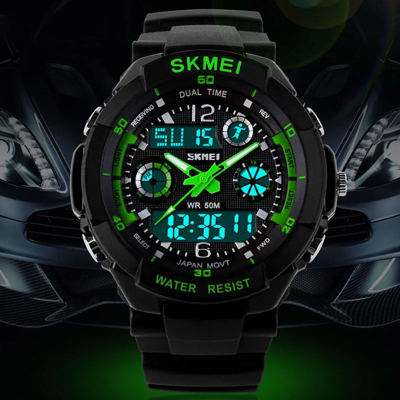 Skmei 디지털 남성 시계 아날로그 S 남성 쿼츠 시계 방수 날짜 달력 LED 스포츠 시계 relogio의 masculino