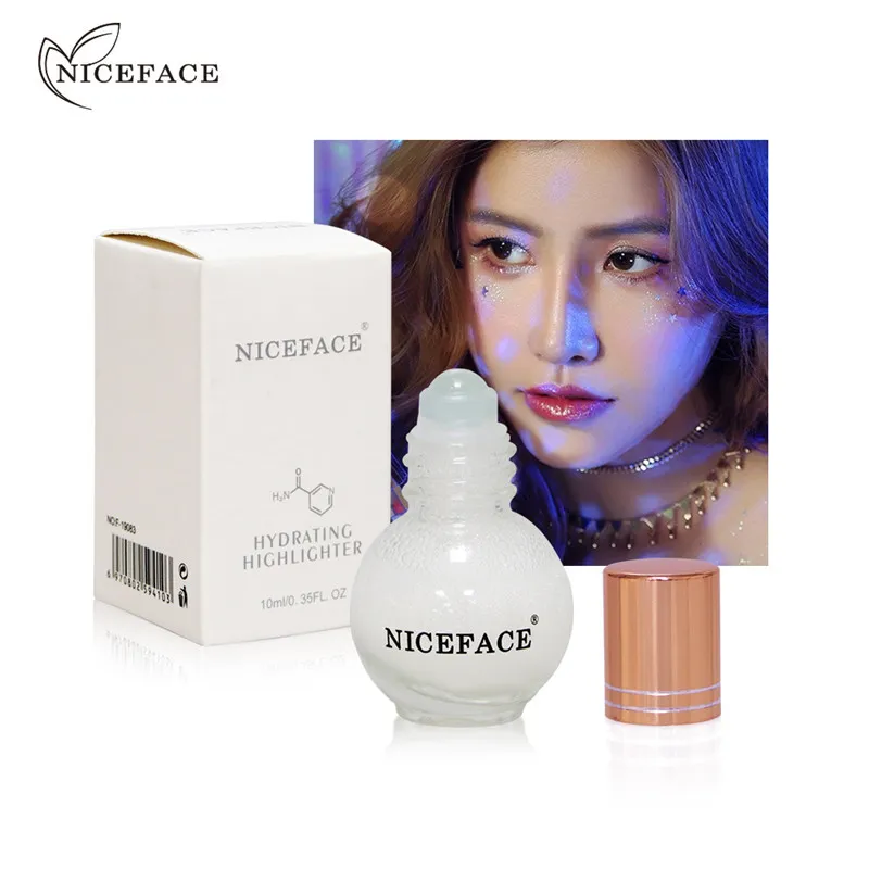 Niceface Líquido Marcador Maquiagem Shimmer Illuminate Maquiagem Destaque Facial Bronzer Creme Rosto Maquiagem Profissional para Mulheres