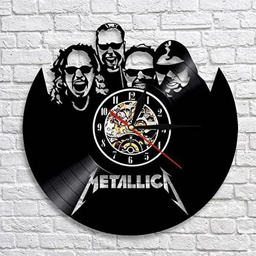 Reloj De Pared De Discos De Vinilo Metallica Obtenga Regalos