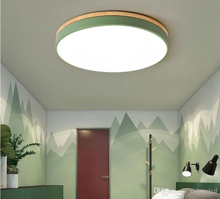 Multicolour LED taklampa runt 5cm Super tunn yta Monterad tak Ljus Living Room Bedroom Kök Makaroon Tak Hotell Lighting