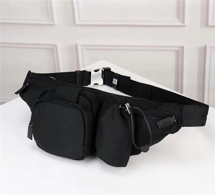Lyx midjeväskor herr bröstpack Designer fallskärm tyg bältesväska handväska ryggsäck canvas man multifunktionsficka mode kapacitet fritid utomhussporter