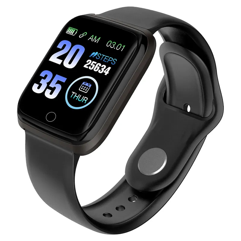 Android i0s için Spor İzle M6 Akıllı İzle 5ATM su geçirmez Bluetooth Sport Nabız Tracker Çağrı / Mesaj Hatırlatma Smartwatch