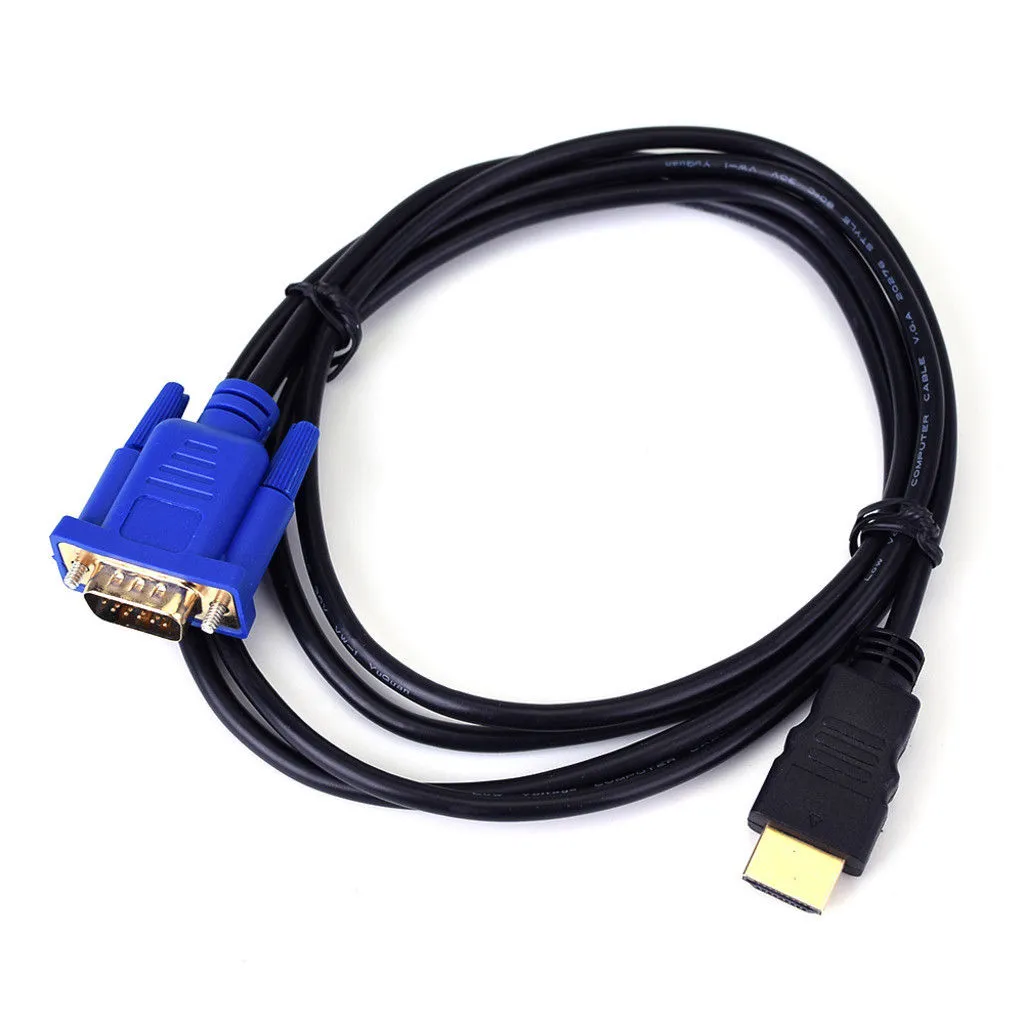 Afirmar Rascacielos esquina 1080P HDMI Cable Macho A VGA HD 15 Macho Adaptador 15Pin Cable De Audio  Convertidor 5FT El 1.8M Para La PC HDTV Monitor De 2,07 € | DHgate
