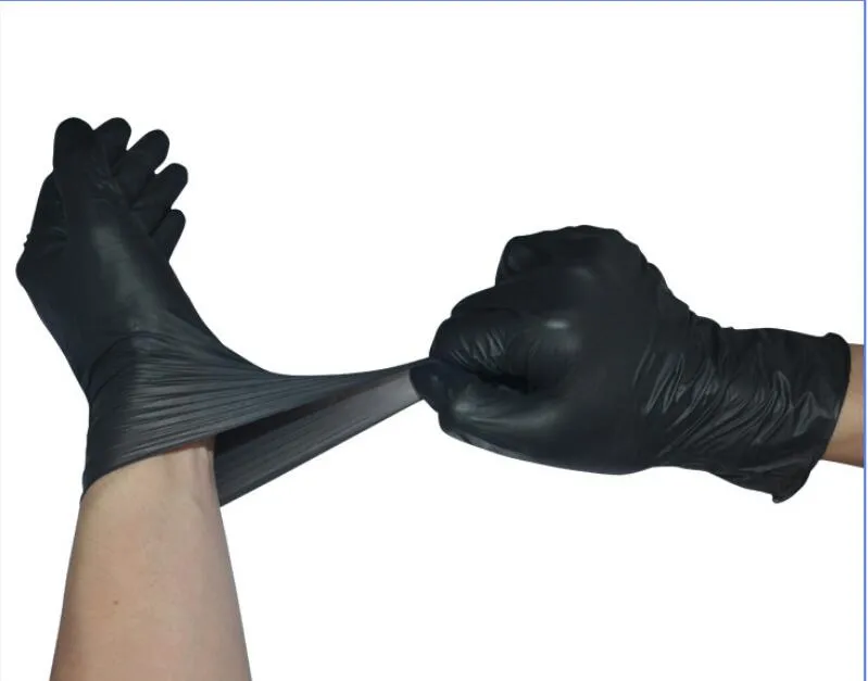 Universal Black Latex Black Nitrile Gloves Autozone For Left And Right