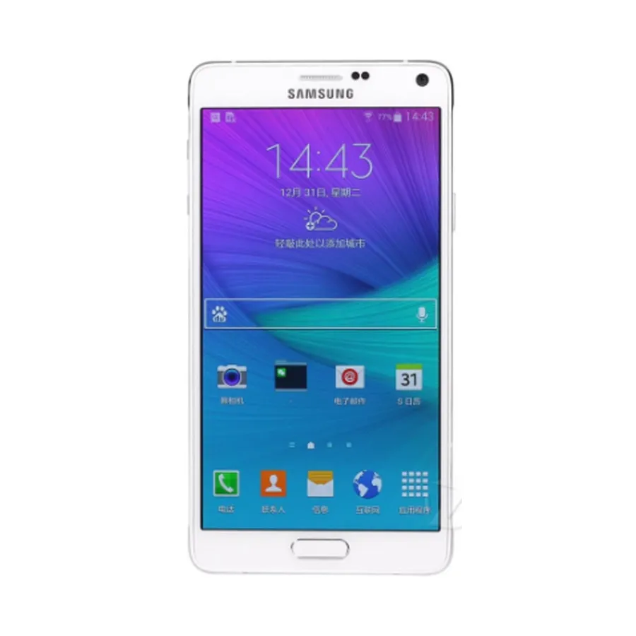 Samsung Galaxy Note 4 N910A d'origine 5,7 pouces Quad Core 3 Go de RAM 32 Go de ROM 16MP 4G LTE Téléphone intelligent remis à neuf, boîte scellée