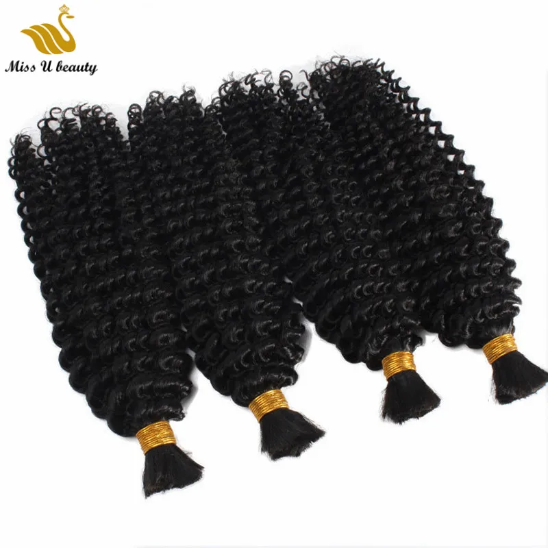 3 Bundles Deal Kinky Curly Bulk Hair zum Flechten, No Weft Brading Hair Bulk für nahtlose Crystal Line Haarverlängerung