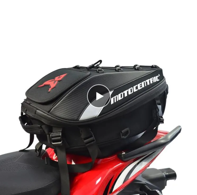 Ny vattentät motorcykel svansväska multifunktionell slitstark bakre motorcykel sitsen väska högkapacitet motorcykel ryttar ryggsäck
