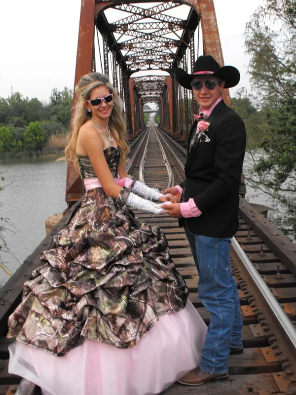 Cheap camo shop prom dresses