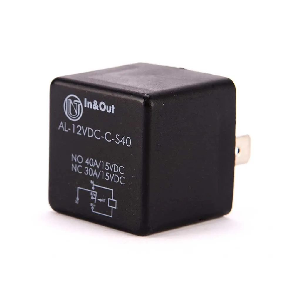 IJDMTOY 5-Pin 12V 40A SPDT Relay Socket With Wires - For Car Fog Lights, DRLs, Custom Electrical Projects