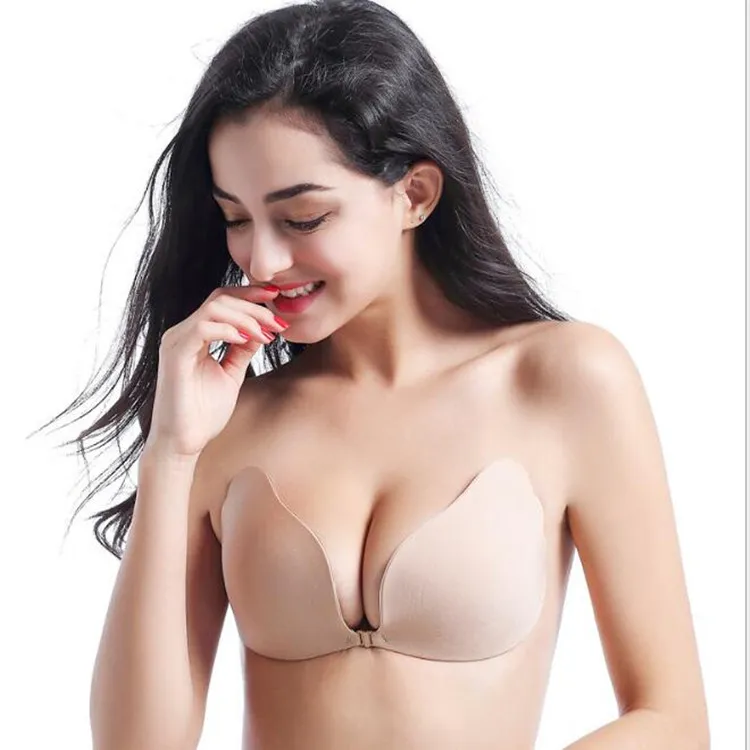 adhesive invisible bra breathable strapless silicone