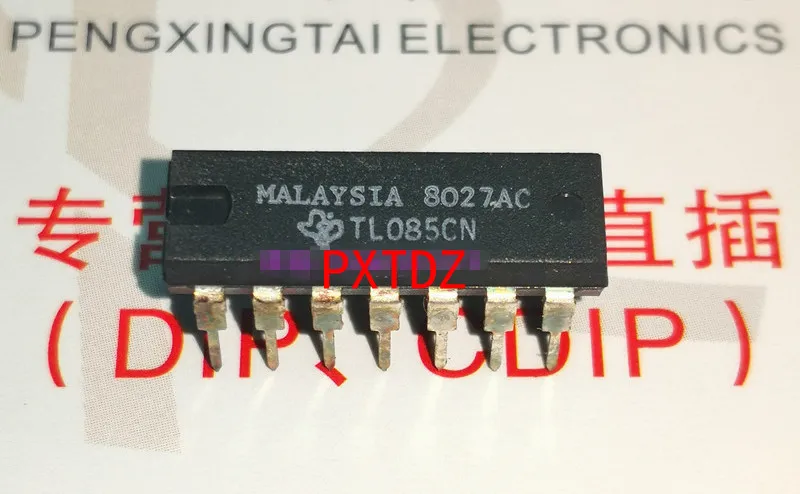 TL085CN. PDIP14, circuiti integrati Quad OP-AMP Integrated ICS, doppio pacchetto di plastica a 14 pin in linea, TL085 Amplificatore operazionale 4 canali Chip