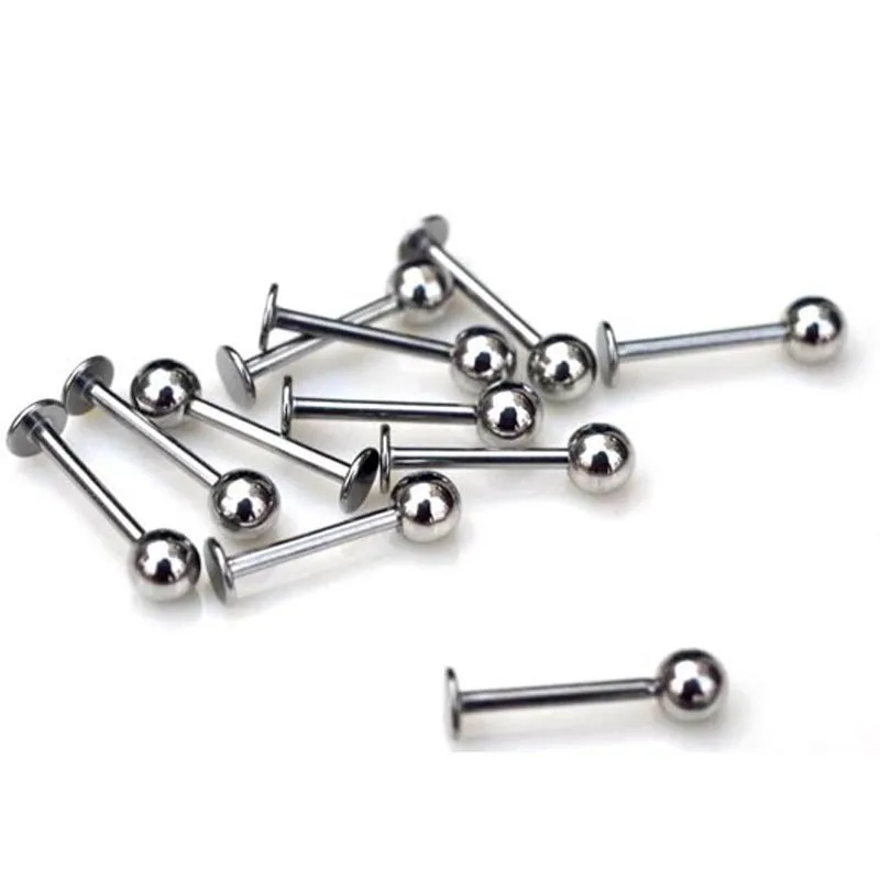 10 SZTUK 18G Ball Lip Ring Nos Ear Bar Stud Ze Stali Nierdzewnej Piercing Body Biżuteria Hurtownie