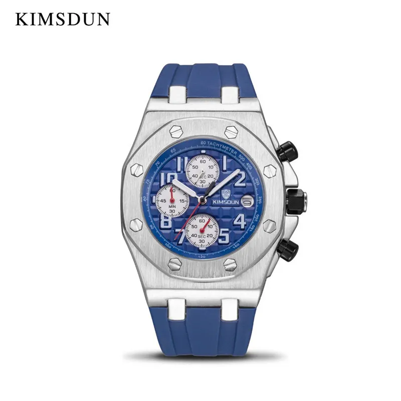 KIMSDUN Waterproof Chronograph Time Quartz For Men Silicone KIMSDUN Waterproof Chronograph Time Quartz For Men Silicone