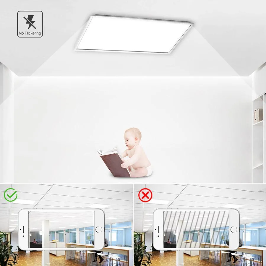 modern 18W ceiling light recessed downlights ultrathin led panel lights with power supply cool white US stock