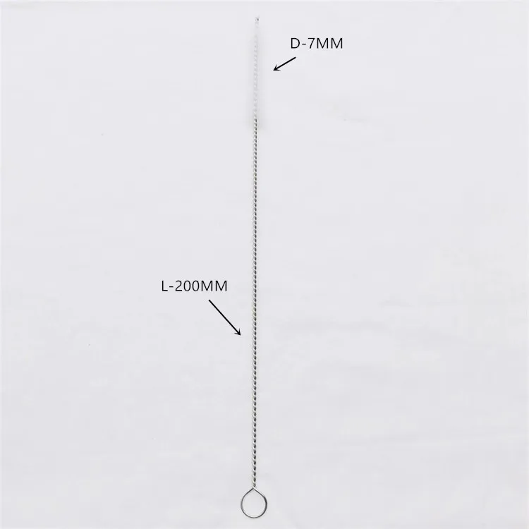 200MM Nylon Rotate Stainless Steel Straw Brush Cleaner