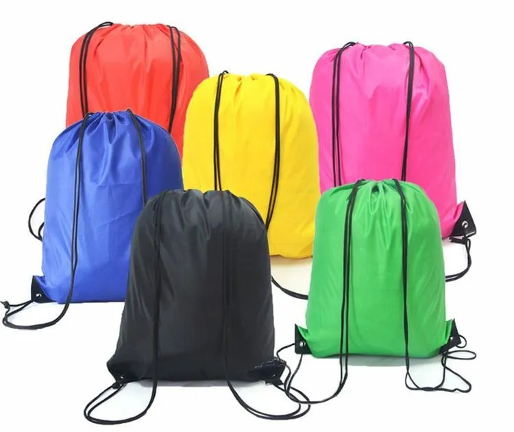 Drawstring Backpack 40 Pcs Cinch Bags Drawstring Bags Bulk Nylon Draw String  Sport Bag 10 Colors 10 Colors 40