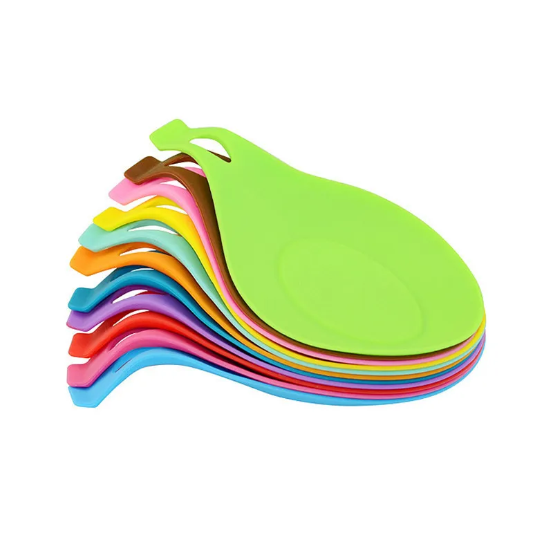 Cuillère en silicone polyvalente repose-cuillère en silicone de qualité alimentaire mettre tapis dispositif ustensiles de cuisine cuisine YQ01969