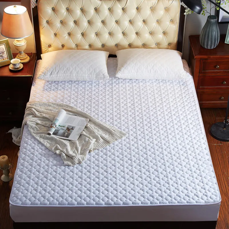 Drap-housse de matelas en tissu polaire, linge de lit blanc avec bande élastique, 3 pièces, 1.2m/1.35m/1.5m/1.8m/2.0m