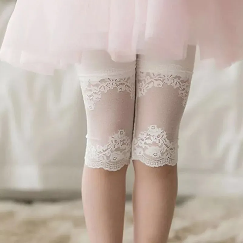2020 New Fashion Lace Girls Leggings summer Children Cotton Lace Tights Colors Children Flower Lace Leggings E970