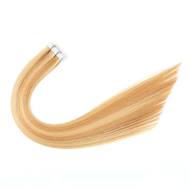 Försäljningstejp i hårförlängningar 100 Original Virgin Human Remy Hair Full Nuticle 200g 80 PCs Färgglad hud weft