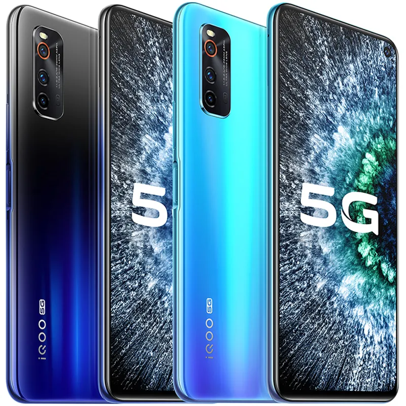 Orijinal Vivo IQOO Neo 3 5g Cep Telefonu 8 GB RAM 128 GB 256 GB ROM Snapdragon 865 48mp AI HDR NFC 4500 MAH Android 6.57 "Tam Ekran Parmak İzi Kimliği Yüz Uyandırma Akıllı Cep Telefonu