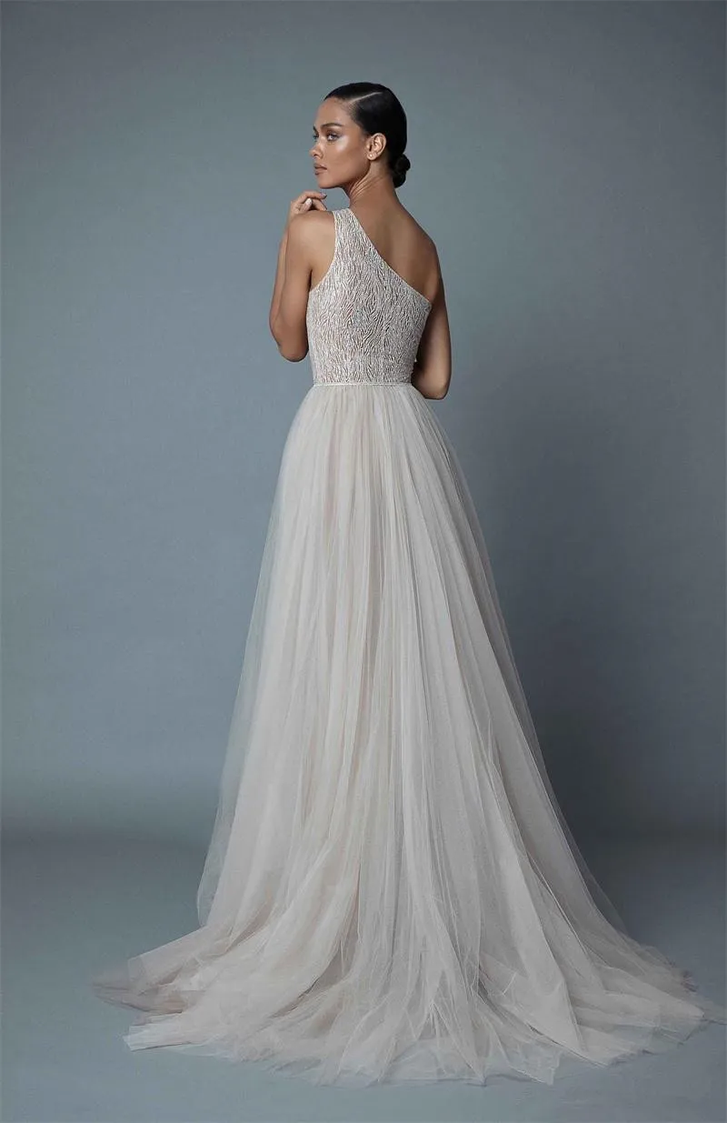 berta one shoulder dress Berta Plus Size One Shoulder Beach Wedding Dress ... From Misshowdress,  $148.98