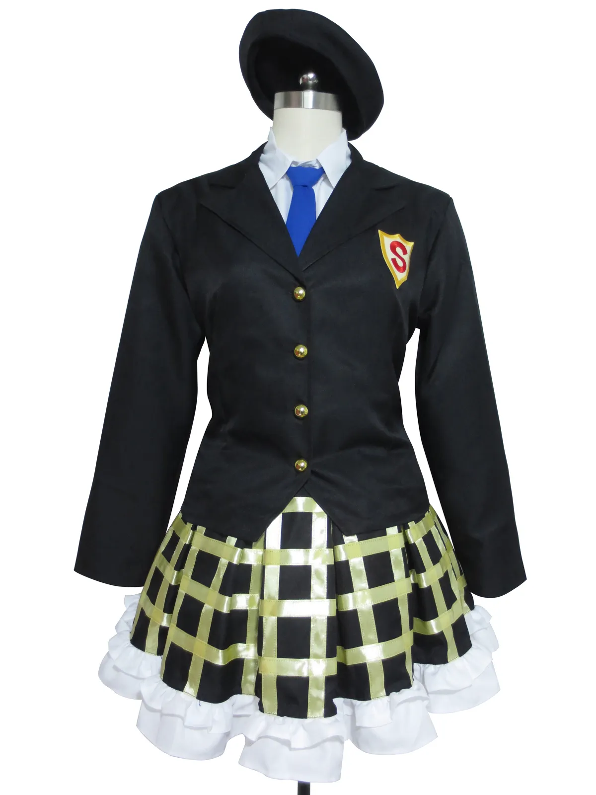 Meia-calça com meia-calça Garterbelt Anarchy School Dress Dress Cosplay