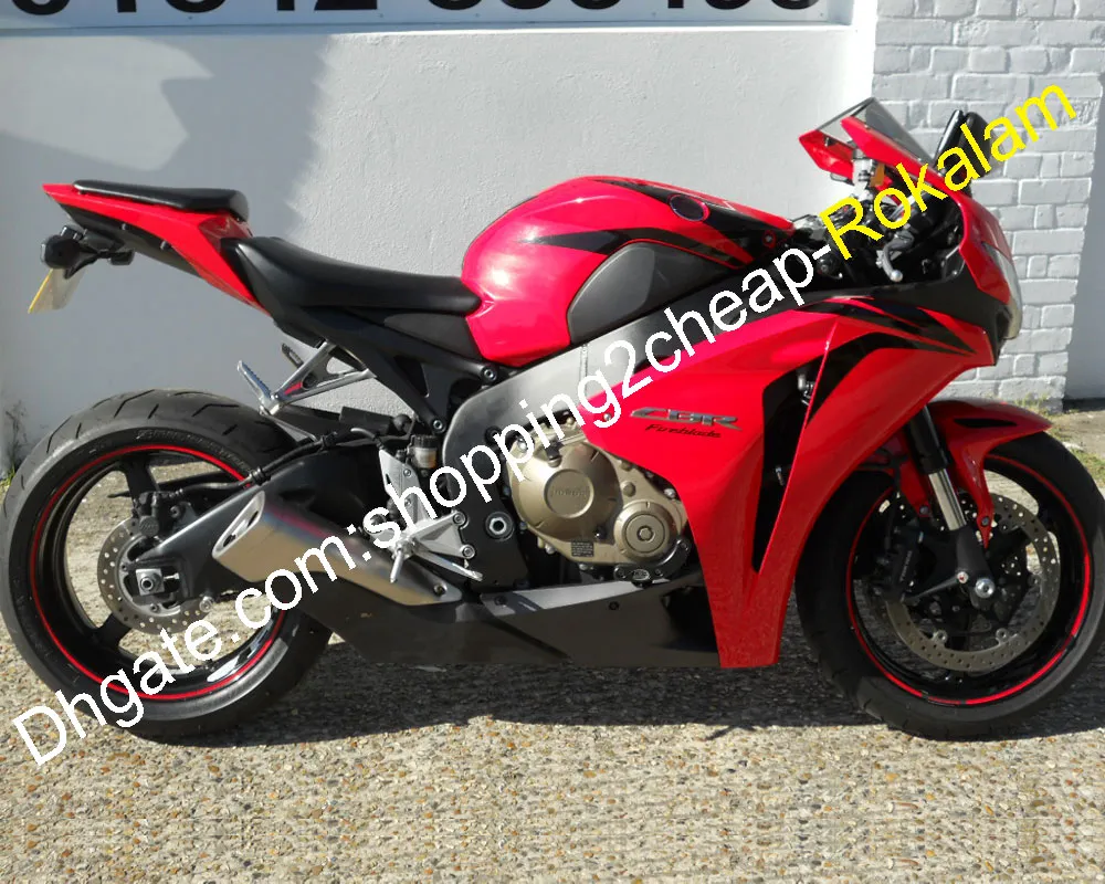 Carcasa de motocicleta para Honda CBR1000RR CBR 1000RR CBR1000 RR Rojo Negro ABS carenado de motocicleta 2008 2009 2010 2011 (moldeo por inyección)