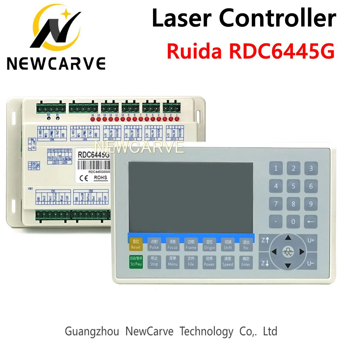 Ruida RDC6445 RDC6445G Laser Machine Controller For CO2 Laser Engraving Cutting Machine Upgrade RDC6442 RDC6442G NEWCARVE