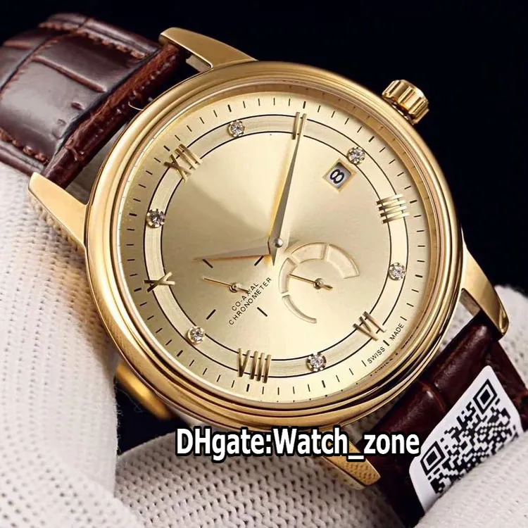 Pas cher nouveau boîtier en or 18 carats 39,5 m 424.23.40.21.58.001 cadran en or automatique montre pour homme bracelet en cuir montres de haute qualité Watch_zone 12 couleur