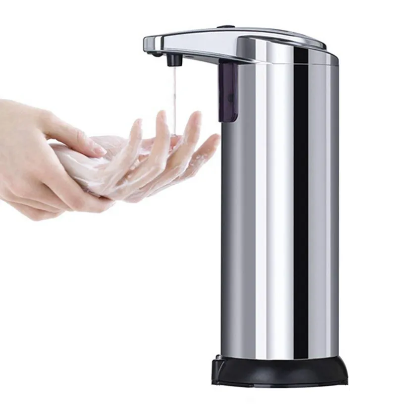 Stainless Steel Soap Dispenser Infrared Induction Automatic Soap Hand Sanitizer Dispensers for Bathroom Hotel Restaurant HHA1419